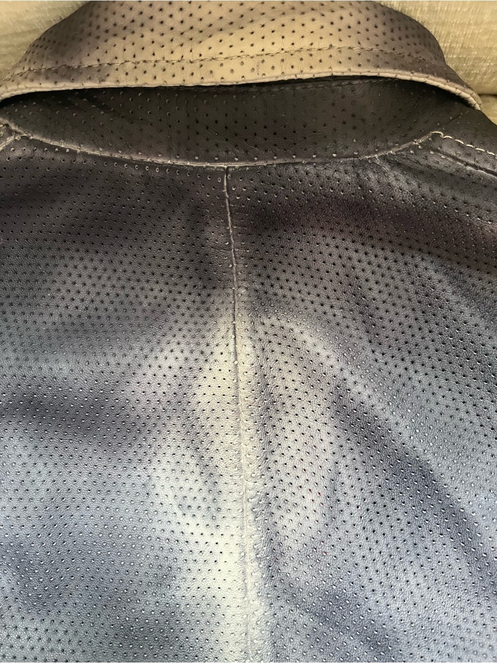 Diesel Perforated Gray & Black Moto Jacket - Picture 7 of 8